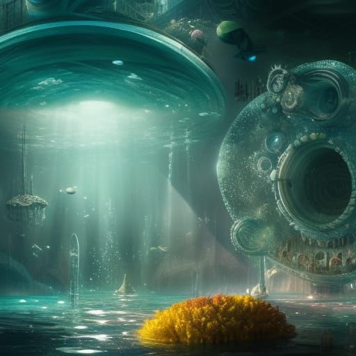 Underwater Bubble City: A Digital Dreamscape
