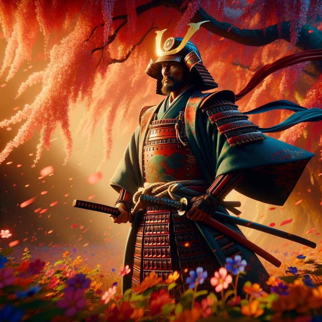 Samurai of Sengoku Era in Traditional Japanese Art