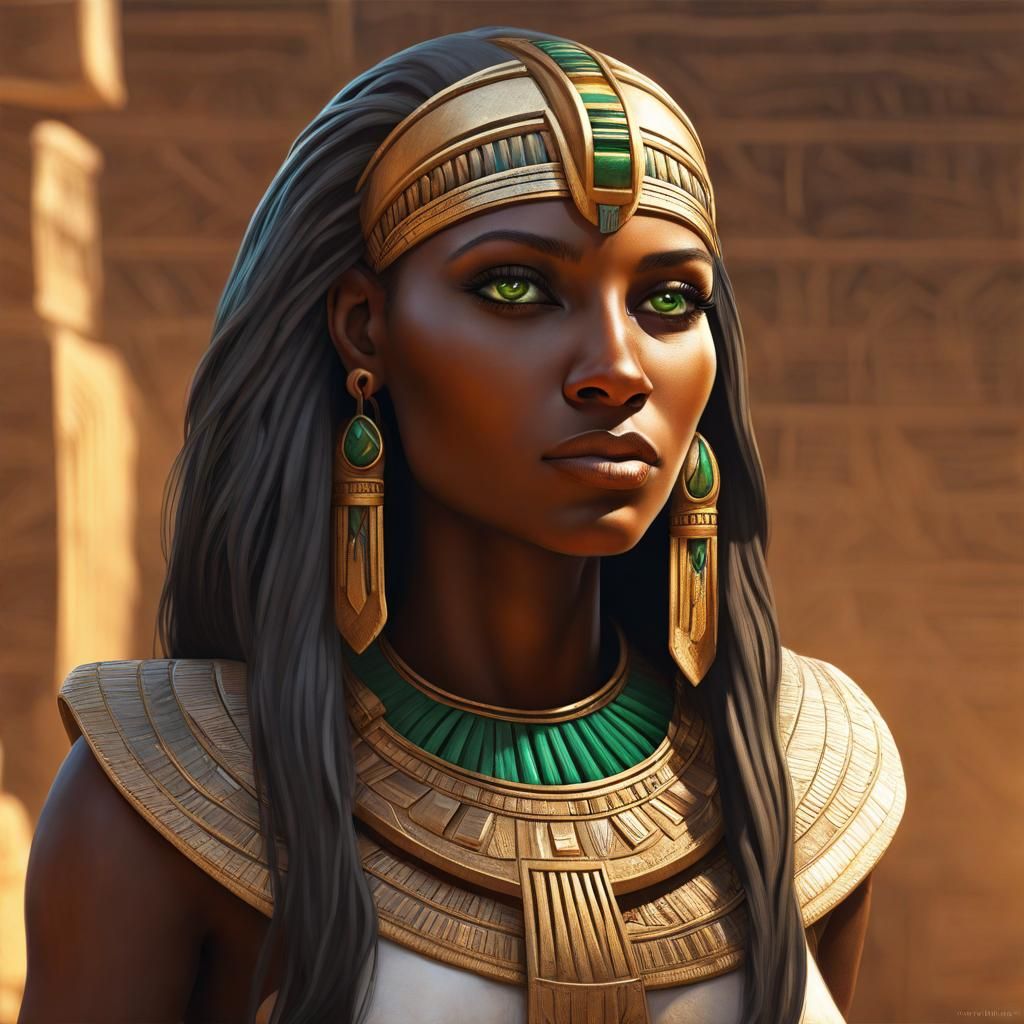 Hyperrealistic Egyptian Woman Portrait