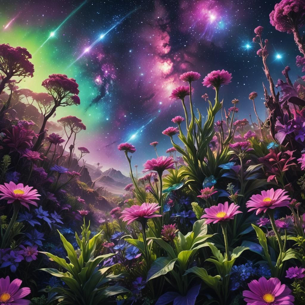 Dreamlike Plants Thrive on Galaxy Planet