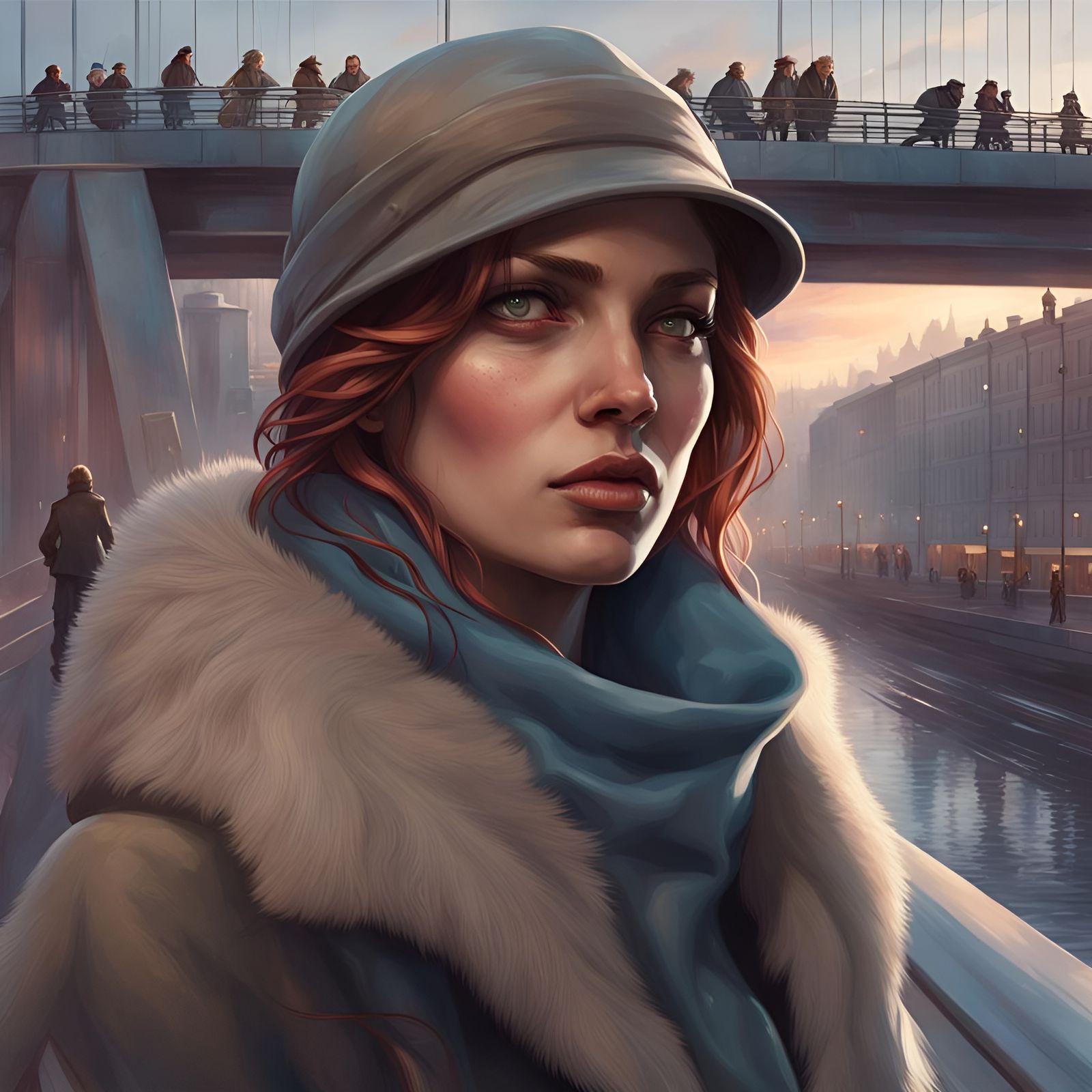 Femme Fatale: The Sister Cities Assignment -- chilly morning on the Pitkäsilta bridge in Helsinki