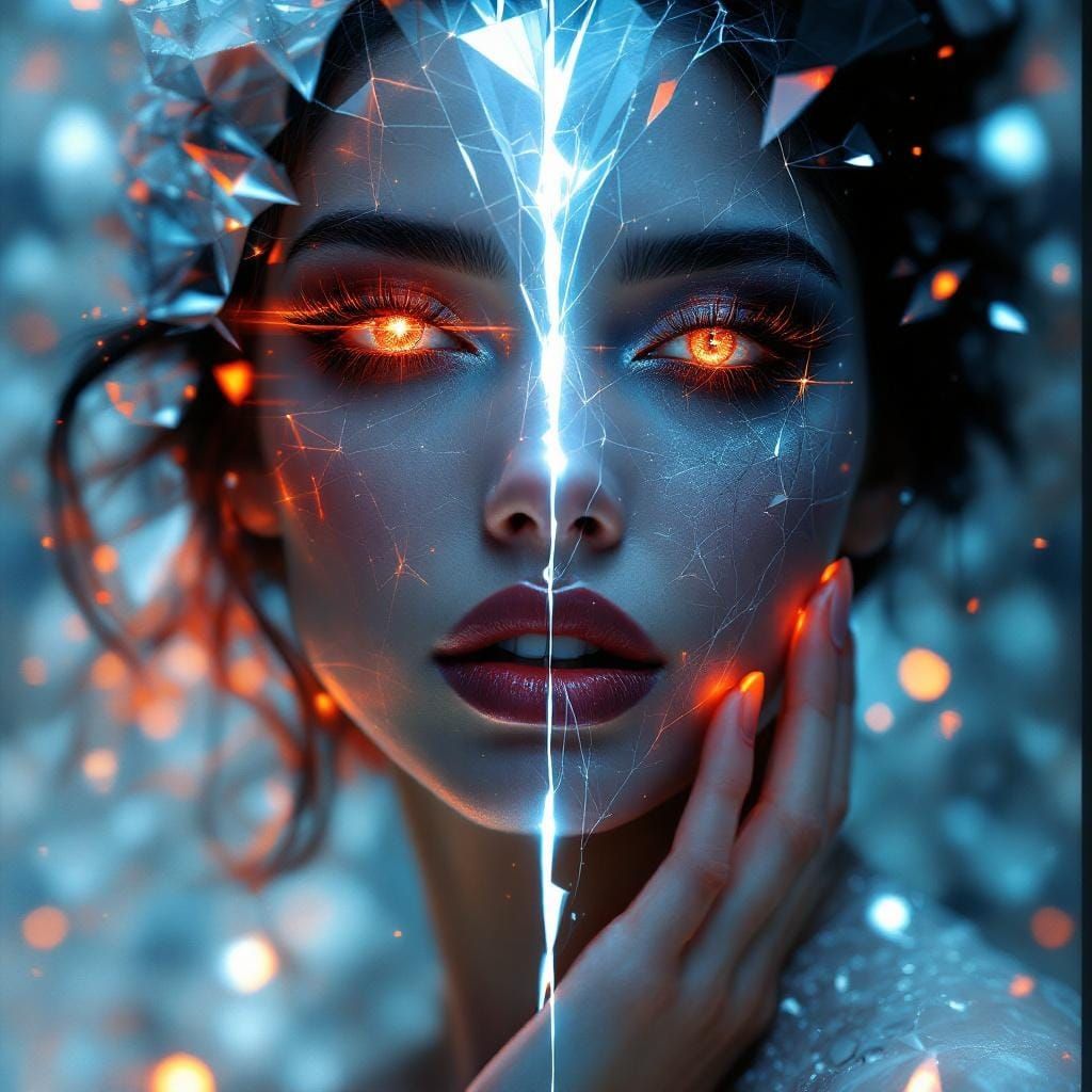 Digital Muse: Fractured Beauty Reborn