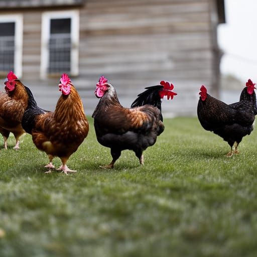 AI Generated Image of Chickens