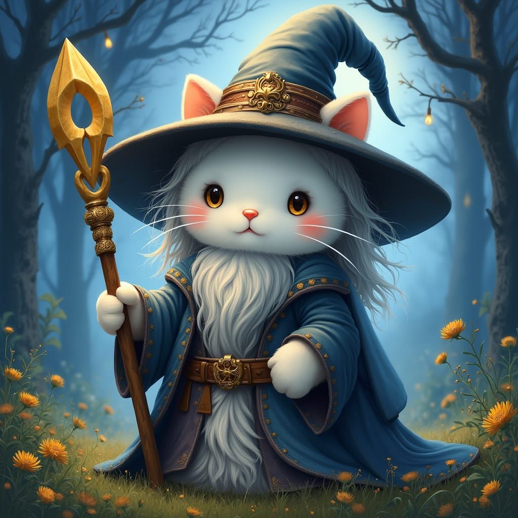 Hello Kitty Embodies Gandalf's Wisdom in Enchanted Middle-ea...