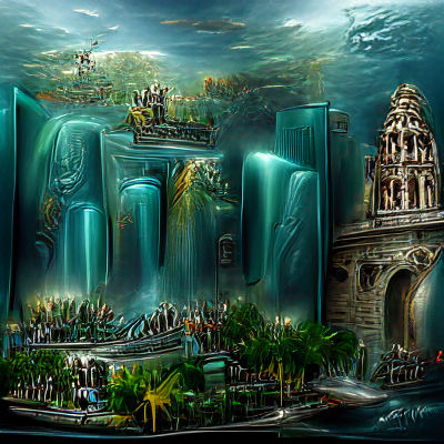 AI-Generated Image of the Lost City of Atlantis