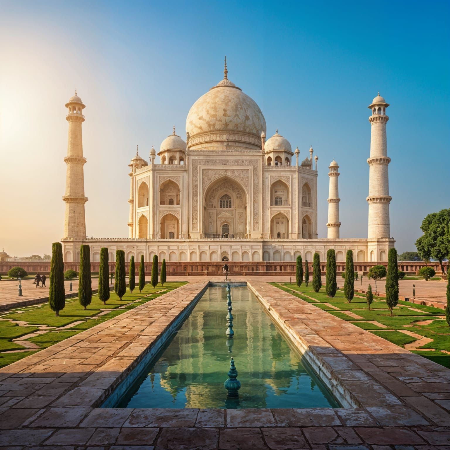 Taj Mahal in Radiant Sunlight