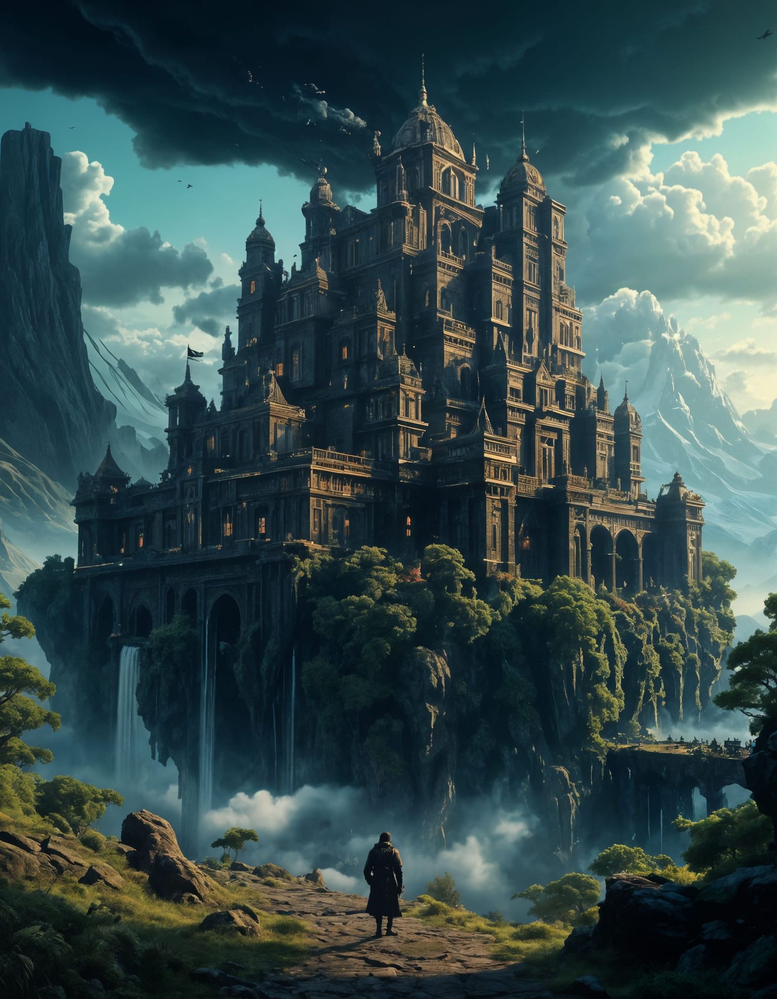 Epic Castle Digital Matte Painting