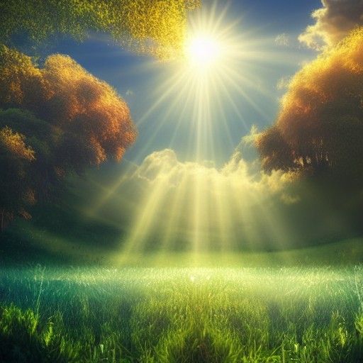 Cinematic Fantasy Landscape with Divine Light