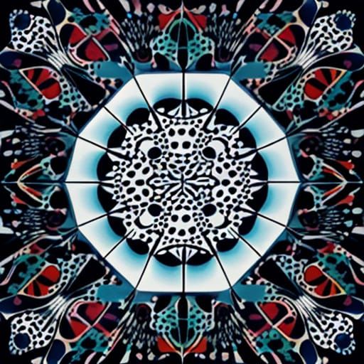 Tessellated Tulip Pattern with Geometric Shapes