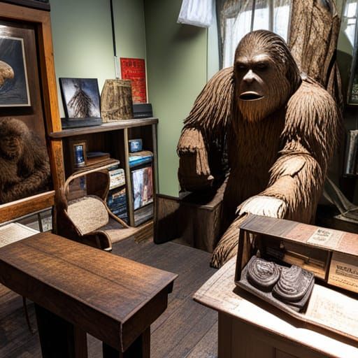 Sinister Scene in Bigfoot Discovery Museum