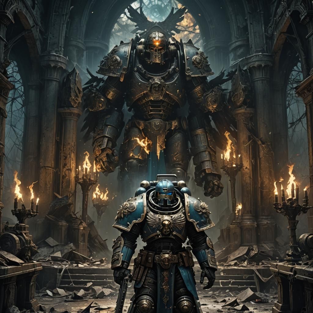 Dark Angel Space Marine in Battlefield Haze