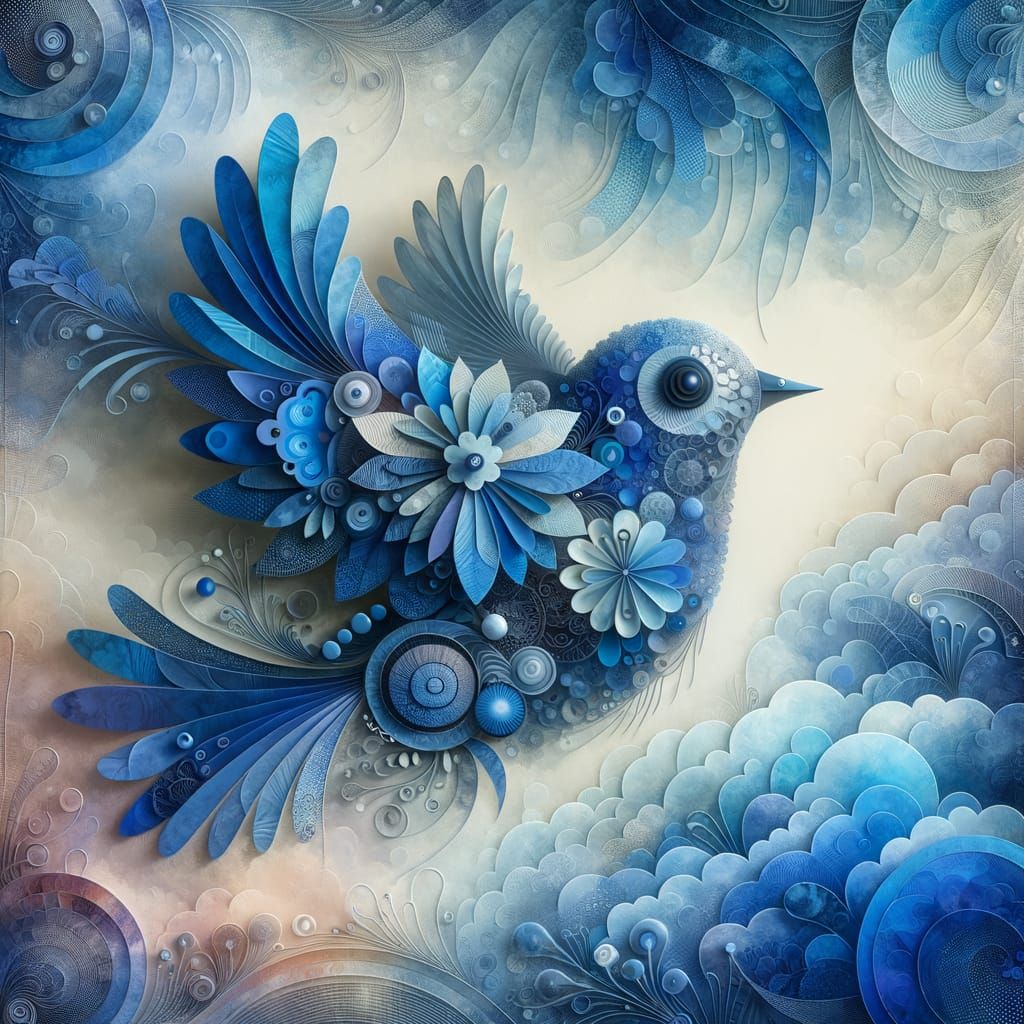 Floral Bluebird 01