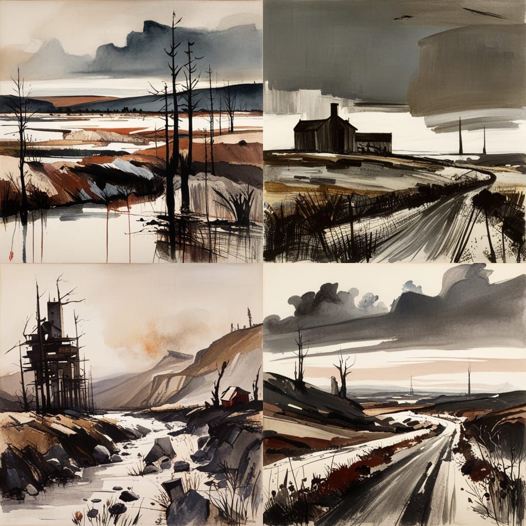 Abstract Landscape Inspired by Masters