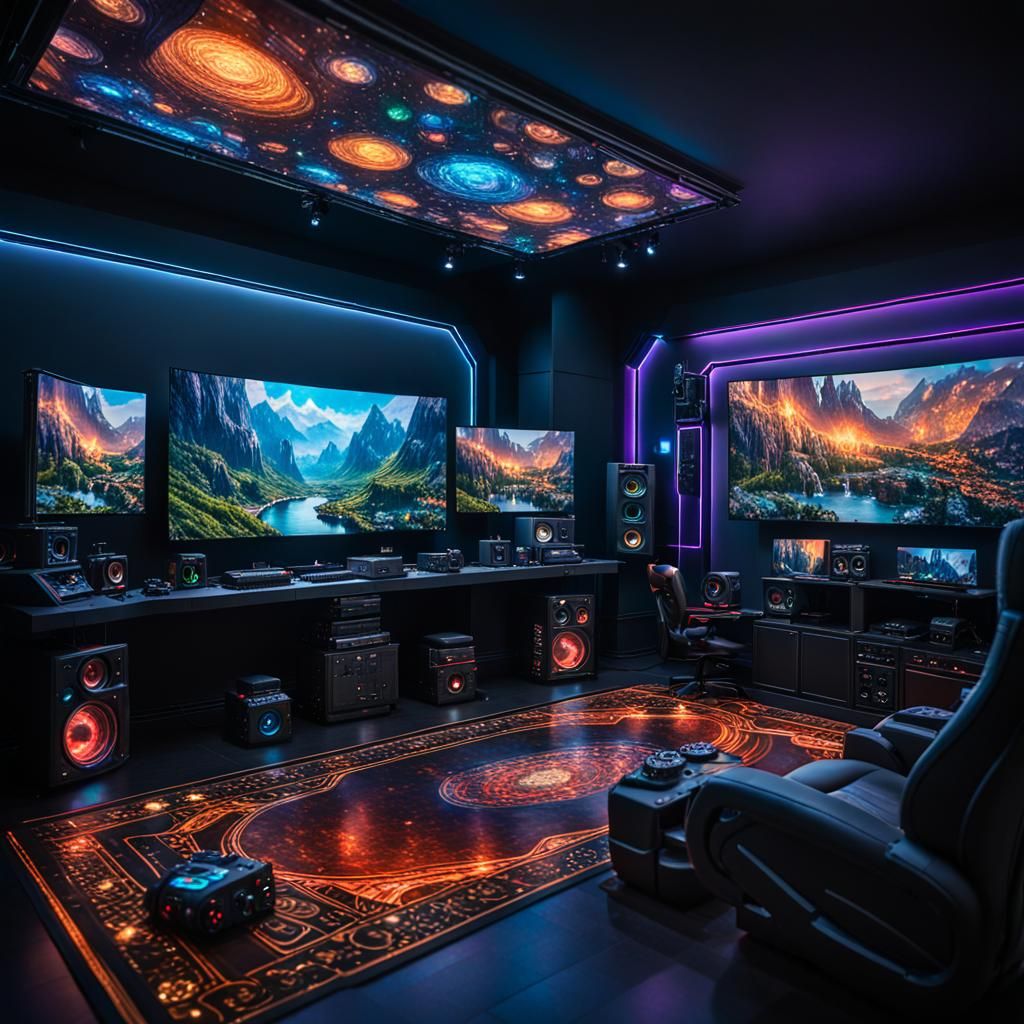 Epic Gaming Setup: Digital Matte Painting