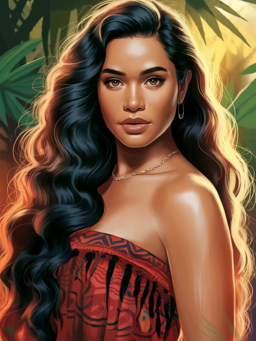 Exotic Barawani Princess in Tropical Paradise