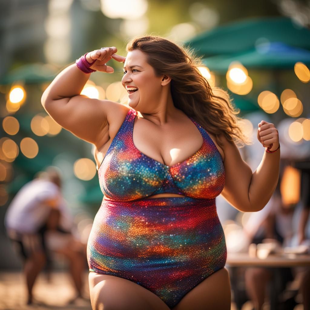 Plus-Size Woman Dancing: Professional Photography