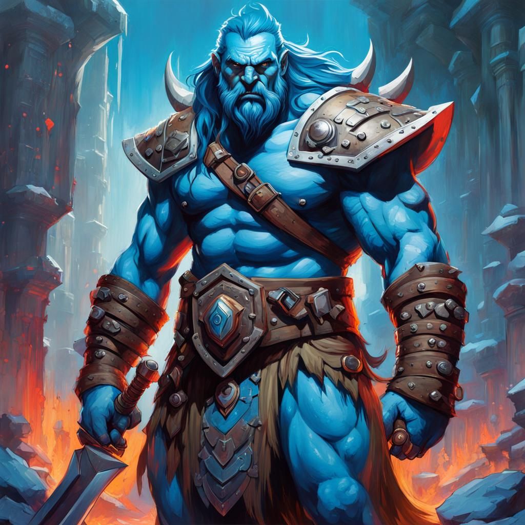 Goliath Barbarian: Graffiti Art Inspired by D&D