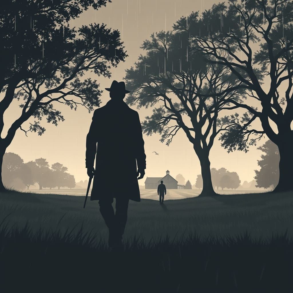 Detective Follows Scientist: 1950s Comic Book Style