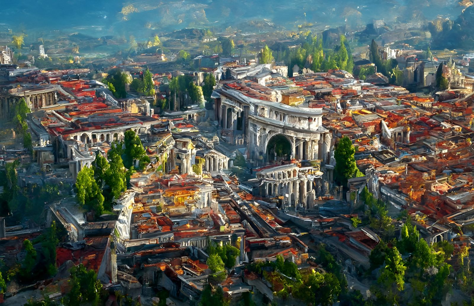 Detailed Roman City Inspired by Artstation Trends
