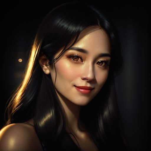 Film Noir Portrait of a Mysterious Woman