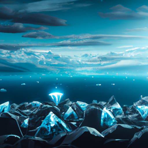 Dazzling Sea of Diamonds: Epic Digital Masterpiece