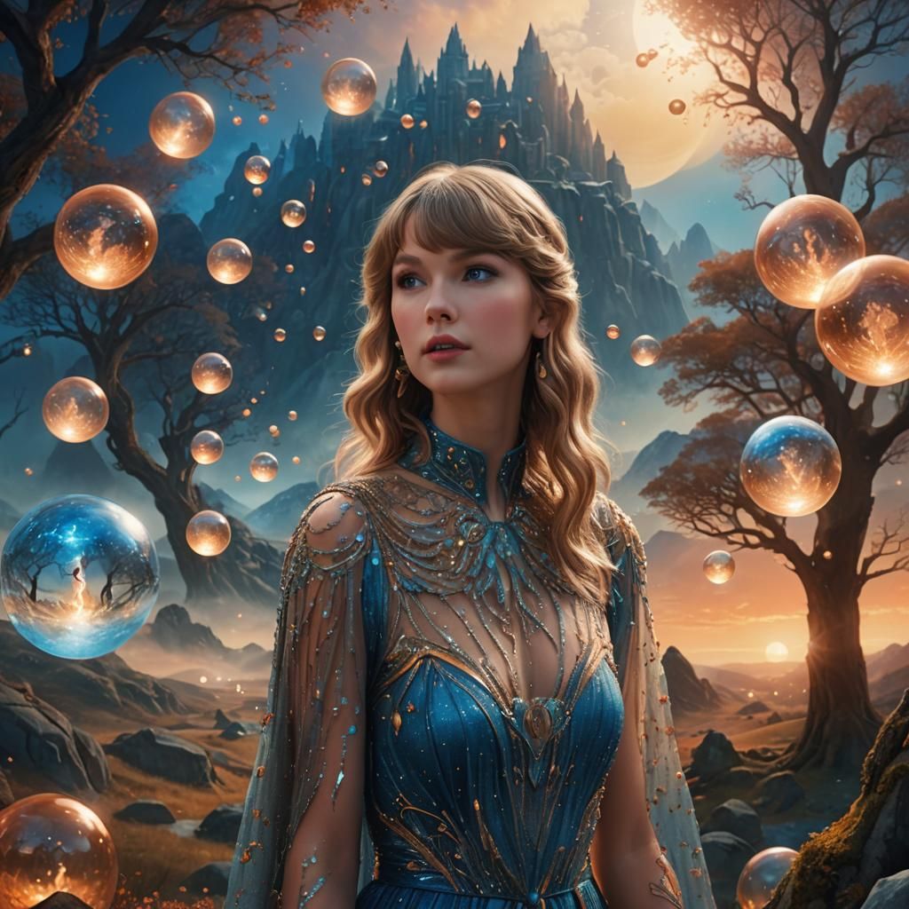 Taylor Swift Album Art in High-Fantasy Style