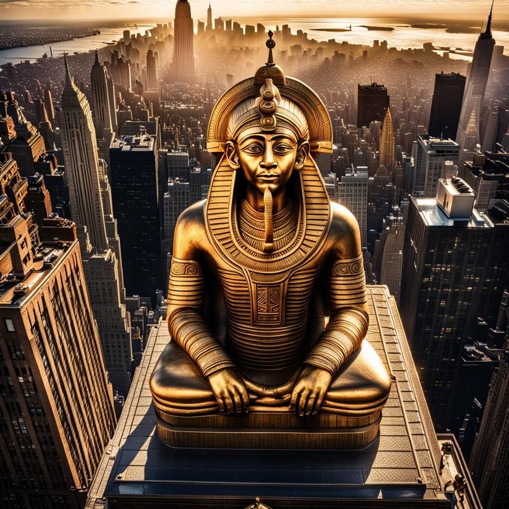 Ra on the Empire State Building: Hyperrealistic Rendering