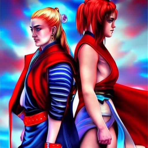 Fatal Fury Characters by Shinkiro: Digital Ink Illustration