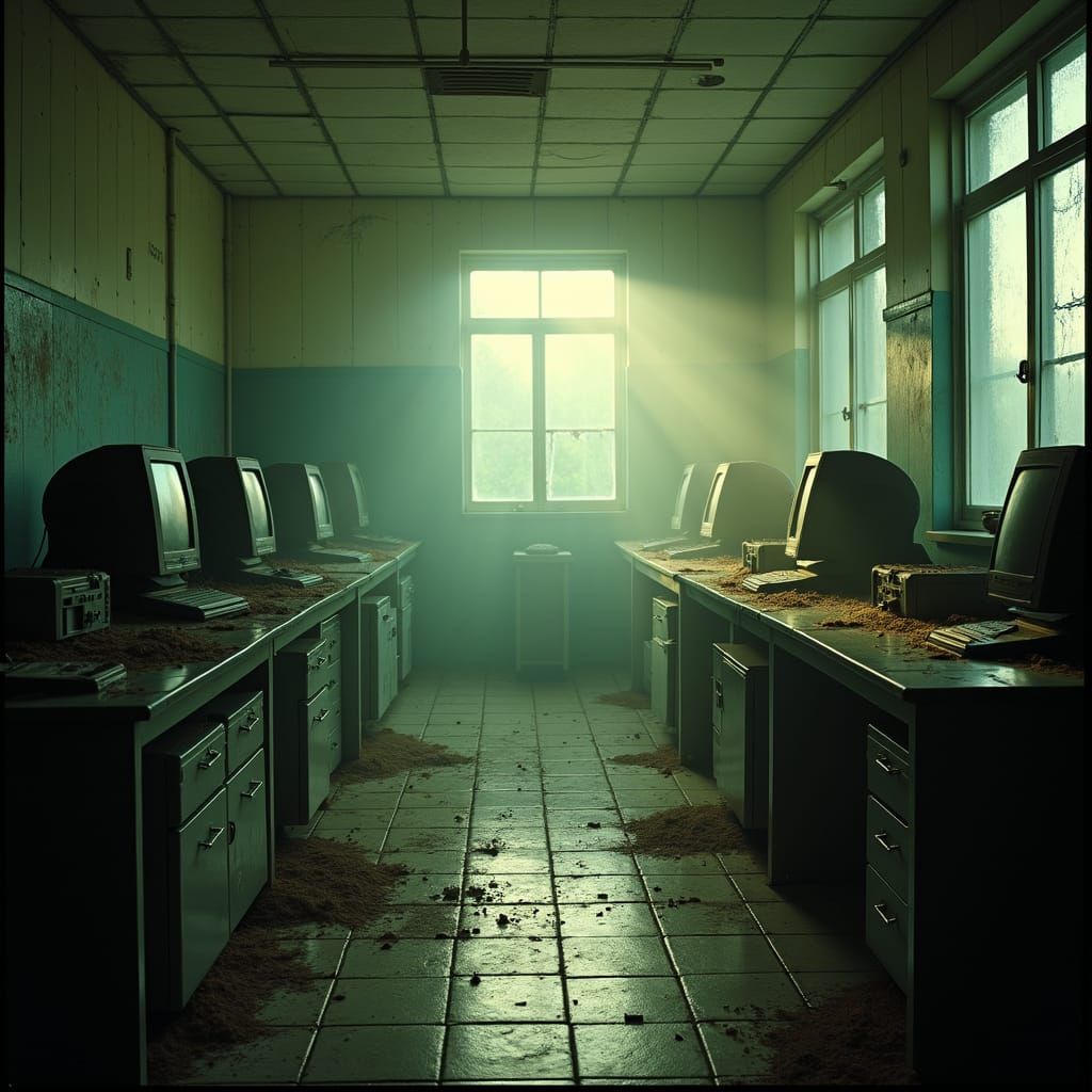 Abandoned Lab with Cinematic Lighting