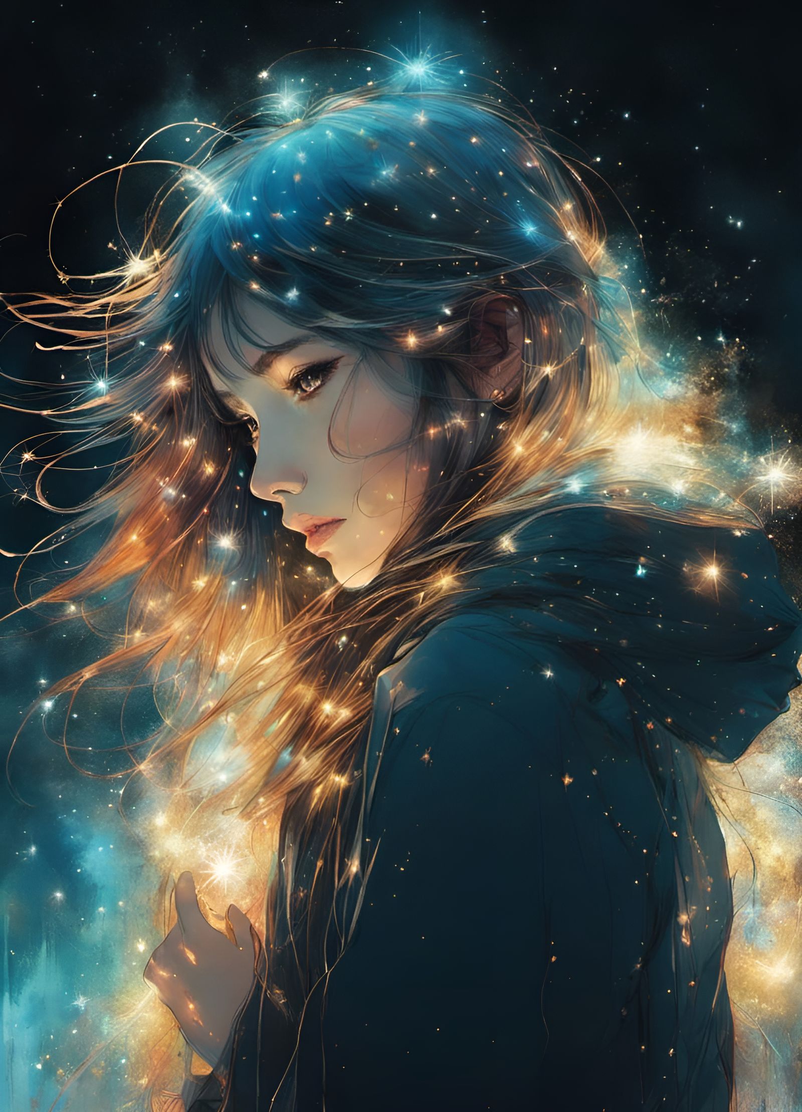 Sparkling Bioluminescent Lights Shimmer in Starry Display