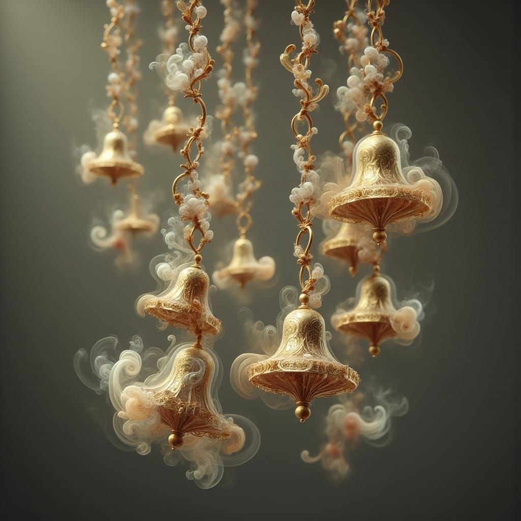 Ethereal Rusted Chain with Smoke Bells