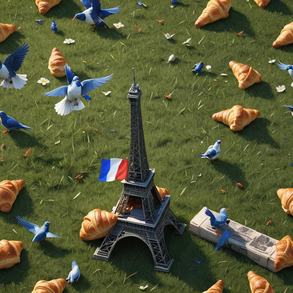 French Flag to Sunny Scene, Digital Matte Painting