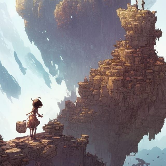 Girl Explorer's New World: Detailed Comic Art