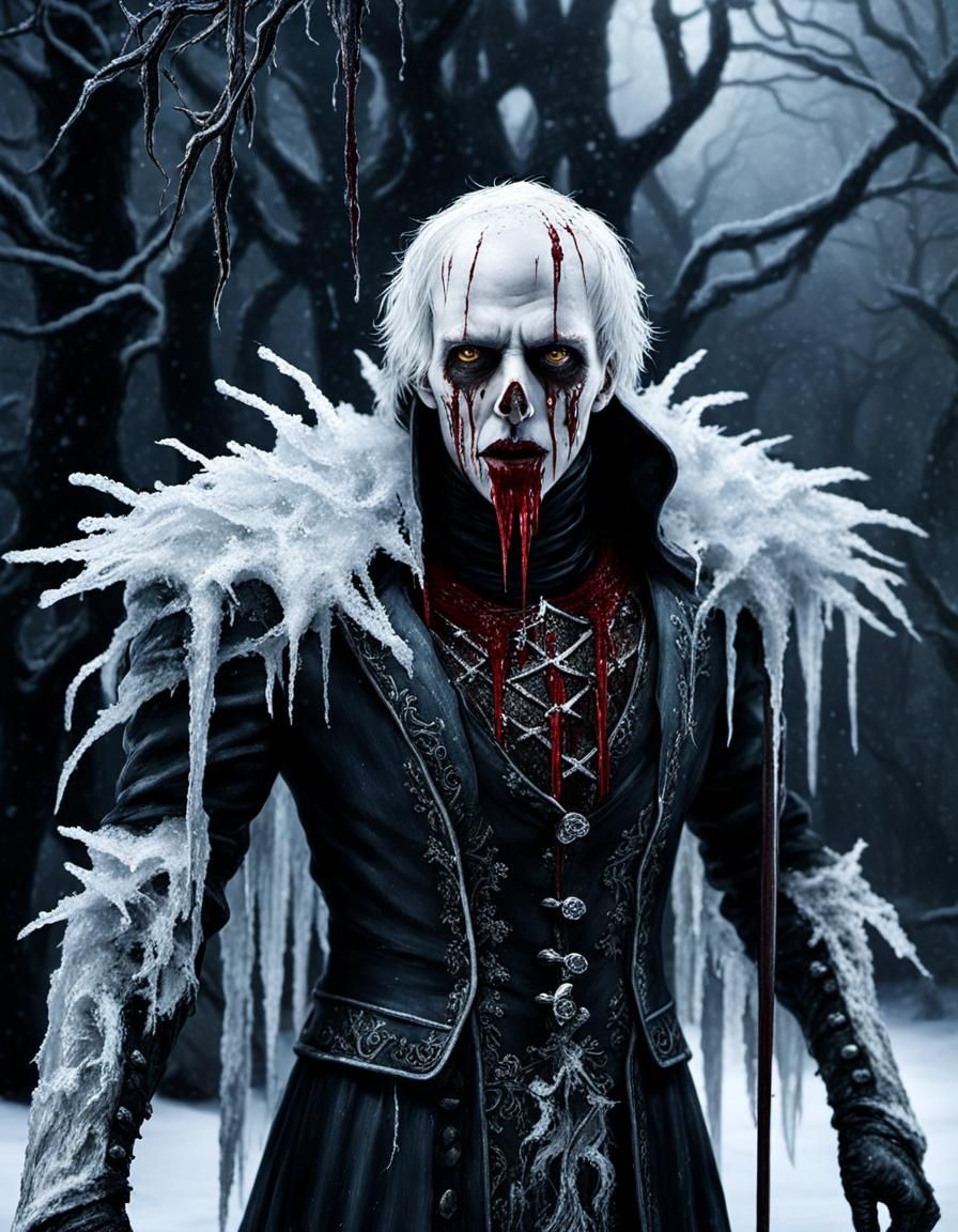 Grimdark Frosty: Gothic Snow Golem Portrait