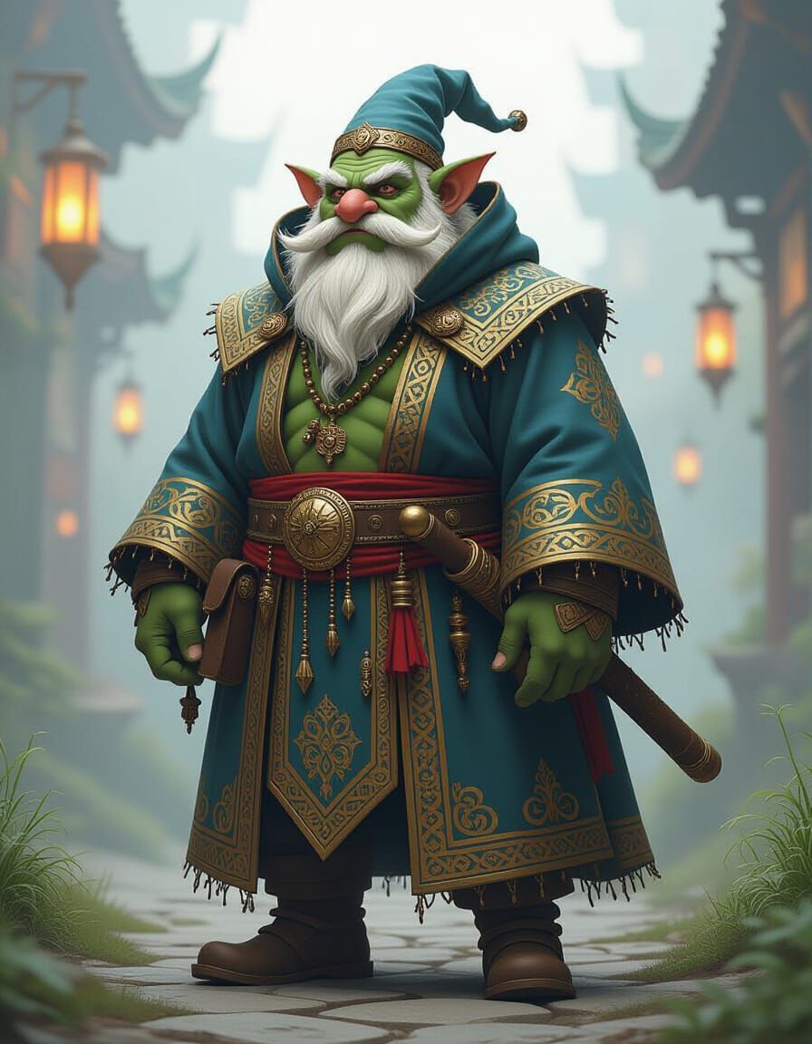 Arcane Ogre Savant in a Whimsical Style