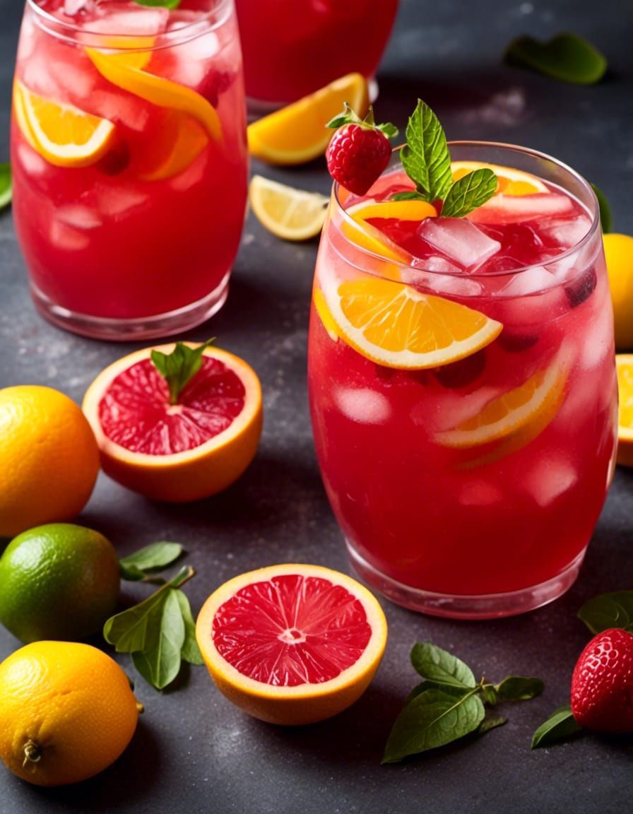 summer drink- jamaican fruit punch