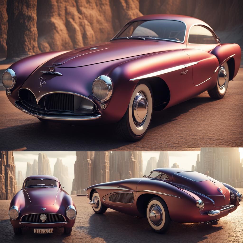 Pegaso Z-102 Saoutchik Supercar: Detailed Matte Painting