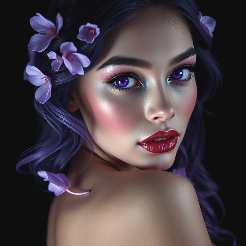 Hyperrealistic Pop Digital Artwork with Charcoal and Graphit...