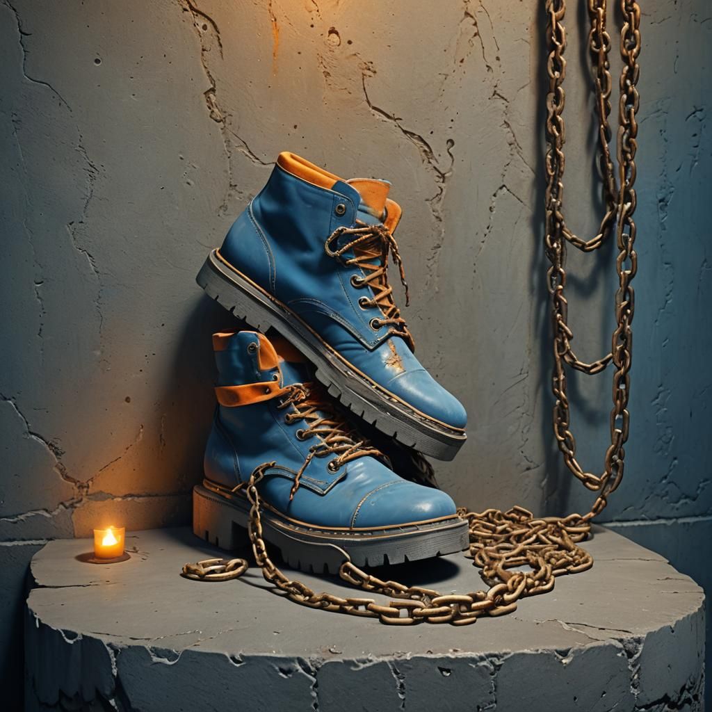 Cement Shoes with Chains: Digital Matte Painting