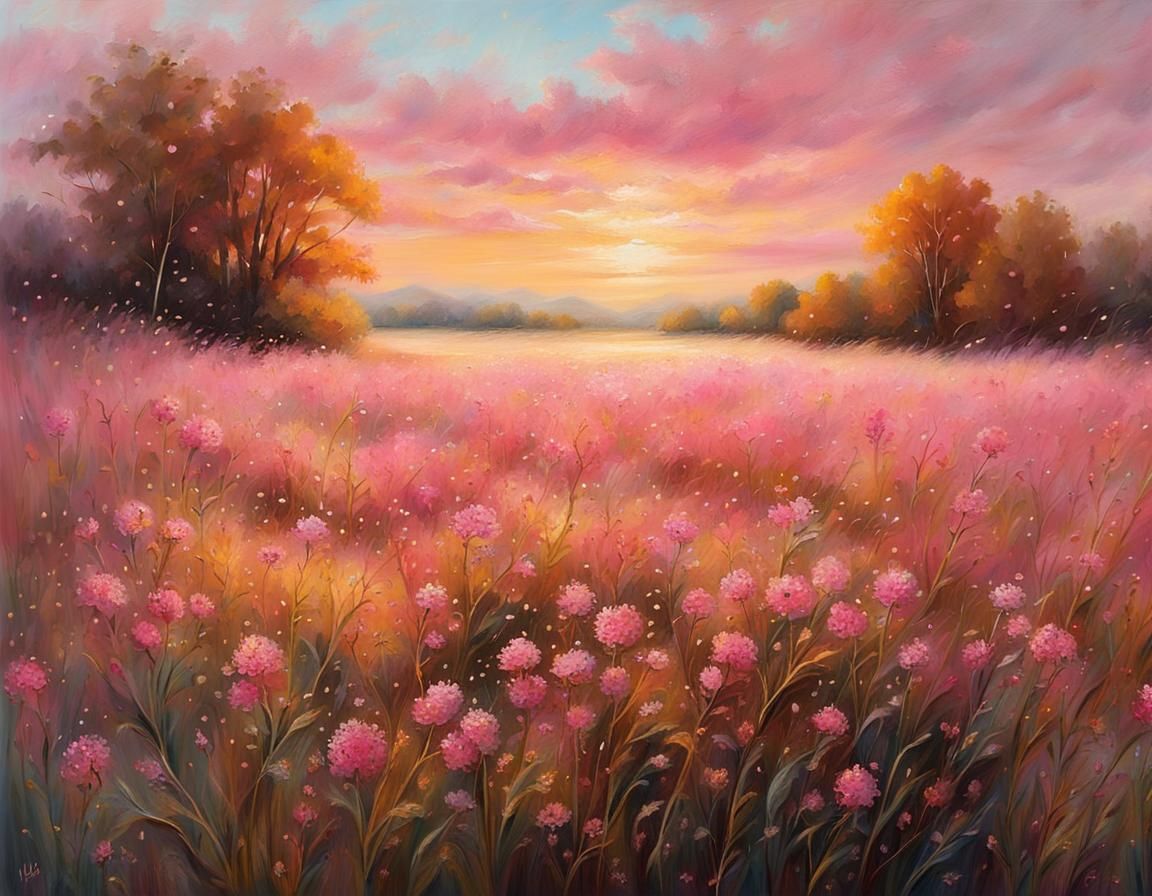 Autumn Landscape Shines in Golden Hour