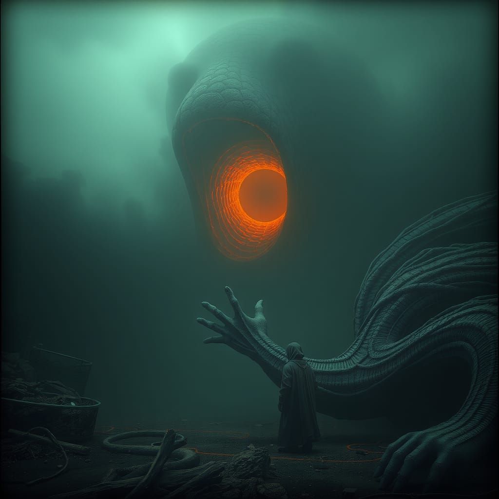 Mournful Sorrow in Vorticist Mixed Media