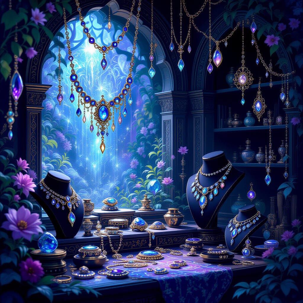 Mystical Jewellery Shop in Ethereal Light