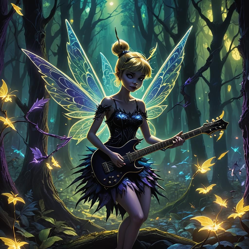 Tinker Bell as Grim Reaper in Neon Forest