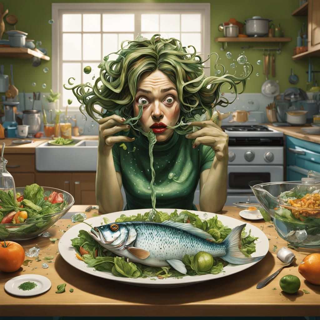 Surreal Diet Horror in Whimsical Style