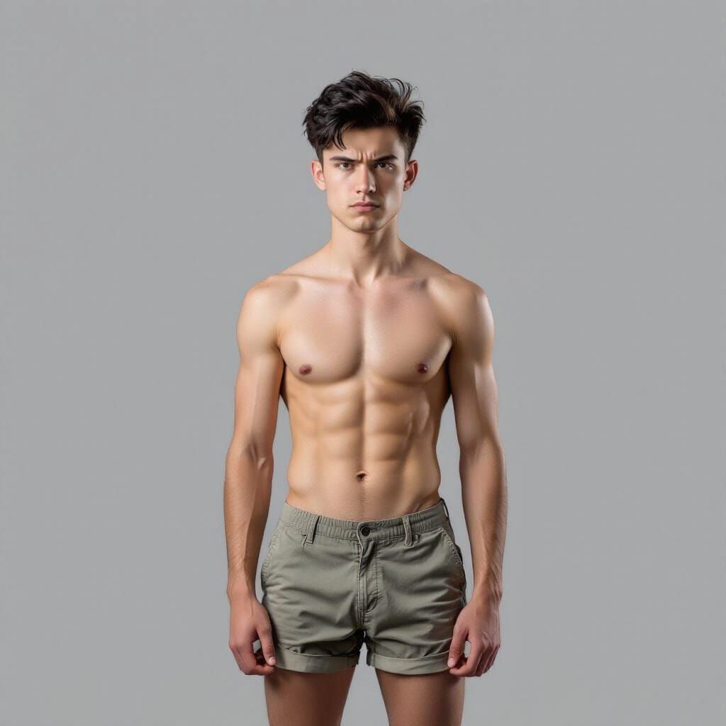 Confident Young Man Portrait in Photorealistic Style