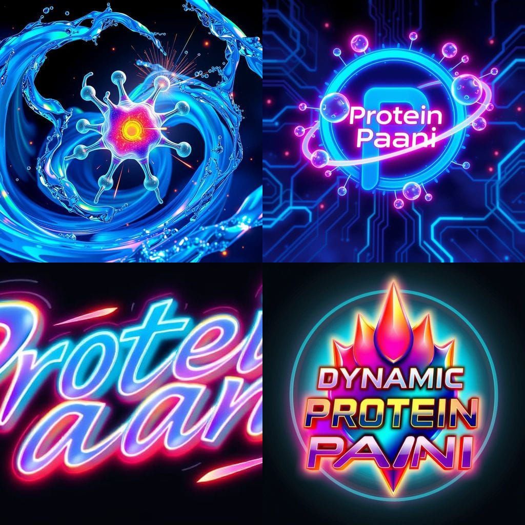 Energetic Futuristic Protein Paani Logo Design