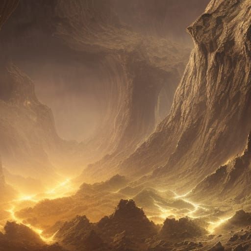 Mining Precious Metals: Detailed Matte Painting