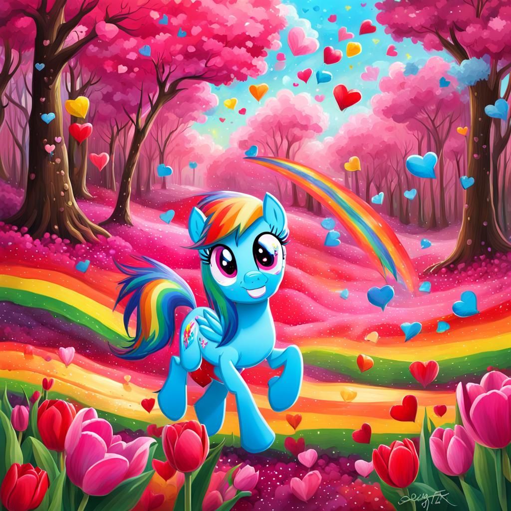 My Little Pony Rainbow Run Graffiti Art