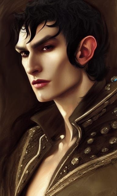 Elven Prince Portrait in Classical Style