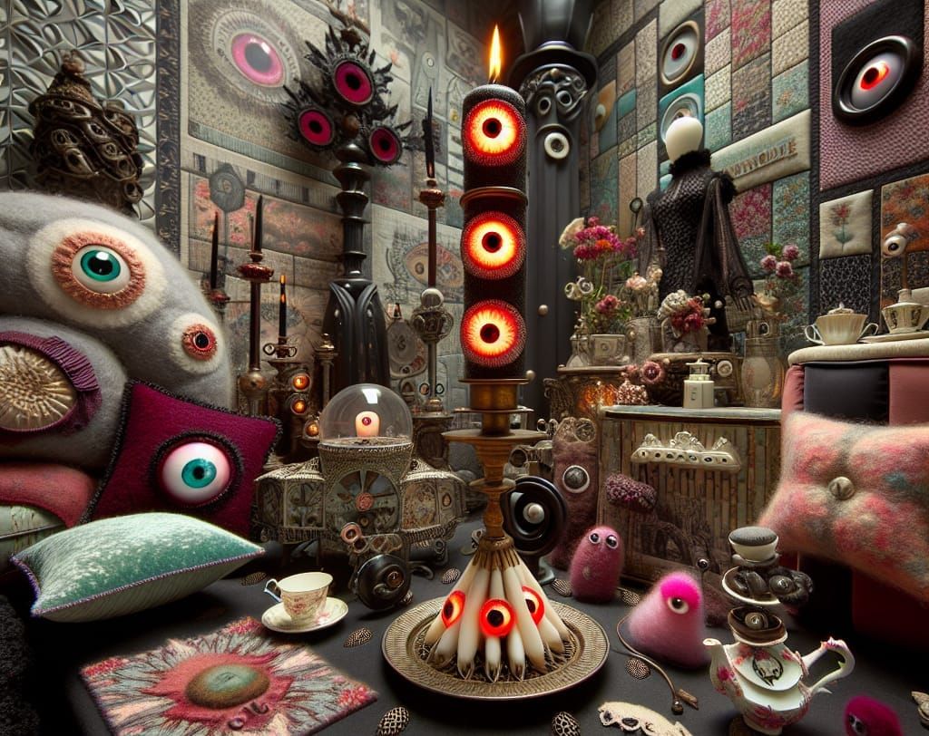 Eerie Victorian Candlewick Entity in Steam-Noir Setting